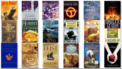 All types of fantasy fiction